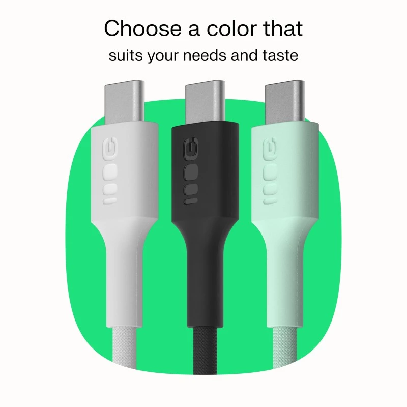 Kabel USB-C-USB-C PowerStream 100W geflochten 1,2m weiß