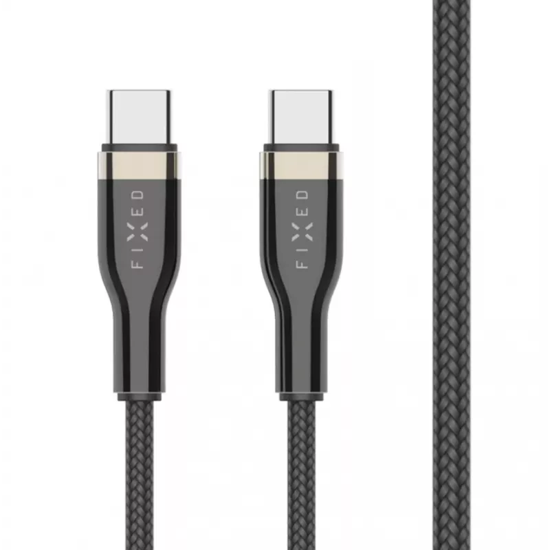 FIXED FIXDB-CC2-BK geflochtenes USB-C/USB-C-Kabel, 2 m, 100 W