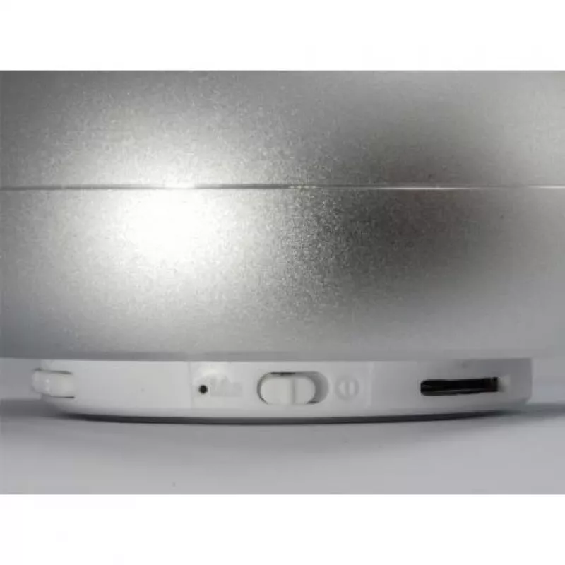 Conceptronic BEATTIE 01S kabelloser Bluetooth-Lautsprecher, 3 W, Bluetooth 3.0+HS, integriertes Mikrofon, microSD, Micro-USB, Silber