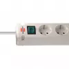 Brennenstuhl Bremounta Steckdosenleiste, 5 Steckdosen + 2x USB-C, 3 m, weiß