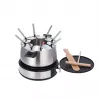 Severin FO 2471 Fondue- und Crêpe-Kombination, Schwarz/Edelstahl