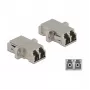 Optical Fiber Coupler DeLOCK LC Duplex weiblich auf LC Duplex weiblich Singlemode Metall