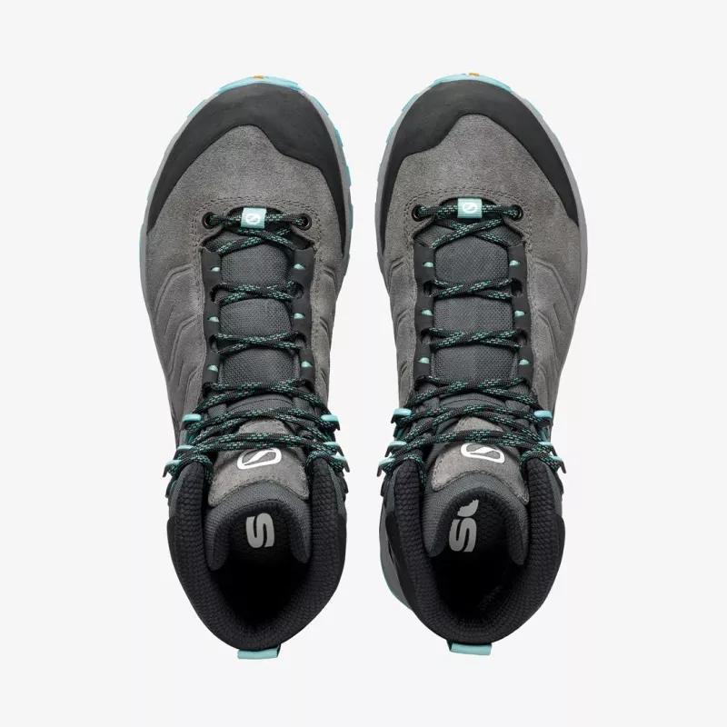Scarpa Rush TRK GTX Woman Damen-Wanderschuhe, Größe 38, Midgray/Aqua