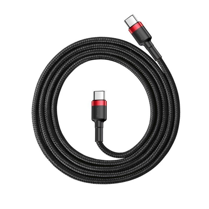 USB-C-auf-USB-C-Kabel Baseus CATKLF-G91 1 m, USB-C-Stecker, 0,48 Gbit/s, Schwarz