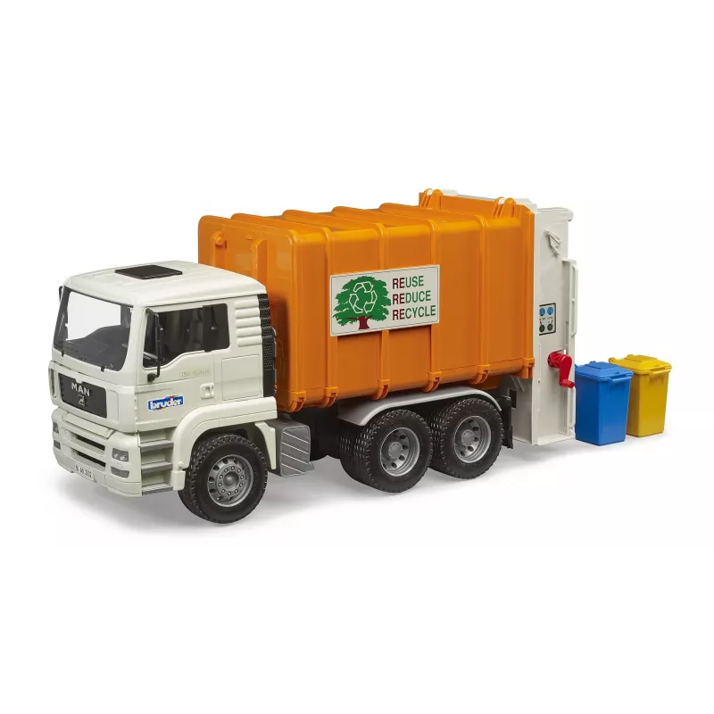 Bruder 02772 MAN TGA Müll-LKW Hecklader, Spielzeugfahrzeug