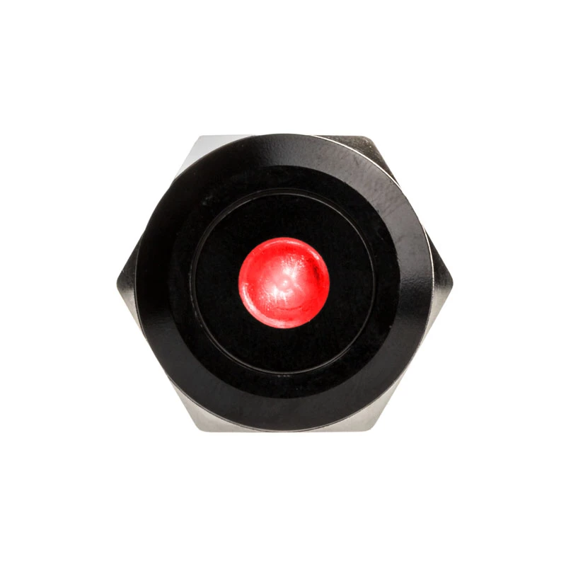 DimasTech vandalismusgeschützter Drucktaster 22 mm Blackline Dot RGB PD223