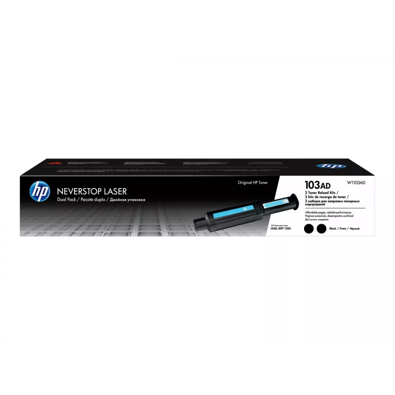 HP Original 103AD Neverstop Schwarz Toner Refill Kit , Two Tonerkartusche Set