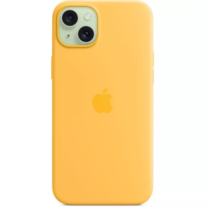Apple iPhone 15 Plus Silikon Case mit MagSafe, Sunshine, MWNF3ZM/A