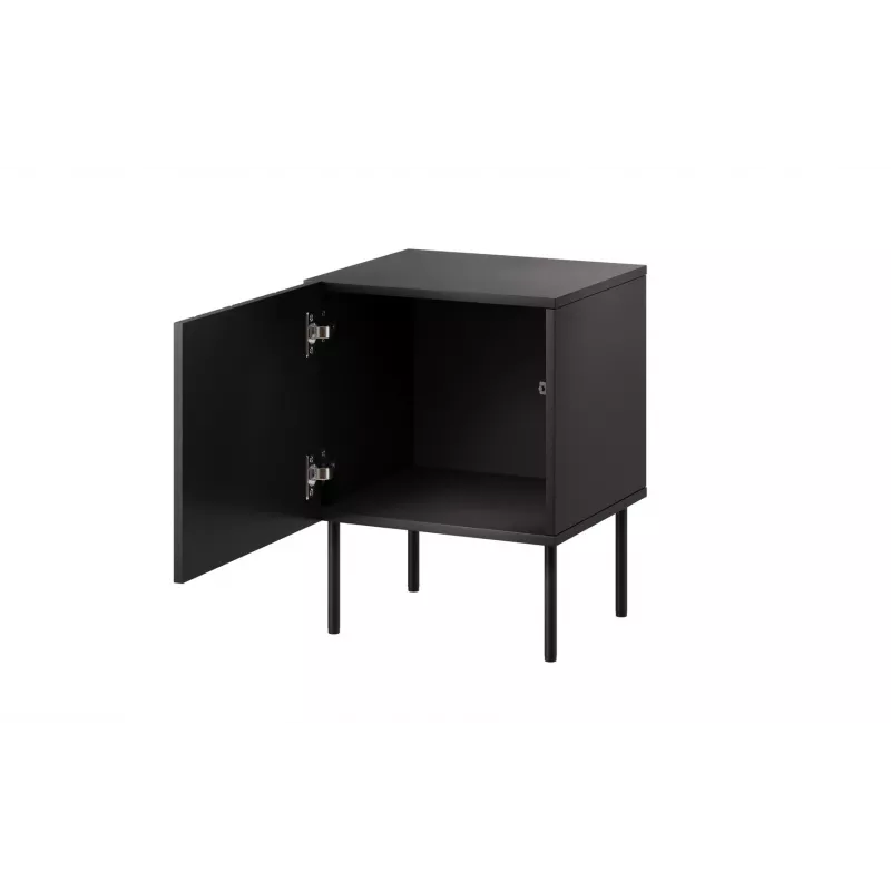 Nachttisch-Set 2 Stück Cama Meble ISLA 44,5×40×59 cm schwarz matt MDF/Spanplatte