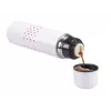 Beper BI.504 Isolierflasche 500 ml, Edelstahl, mit Becher, rot gepunktet