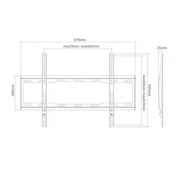TV-Wandhalterung Sunne 37-70-EF für 37-Zoll- bis 70-Zoll-Fernseher, max. 40 kg, VESA 200x200–600x400, schwarz