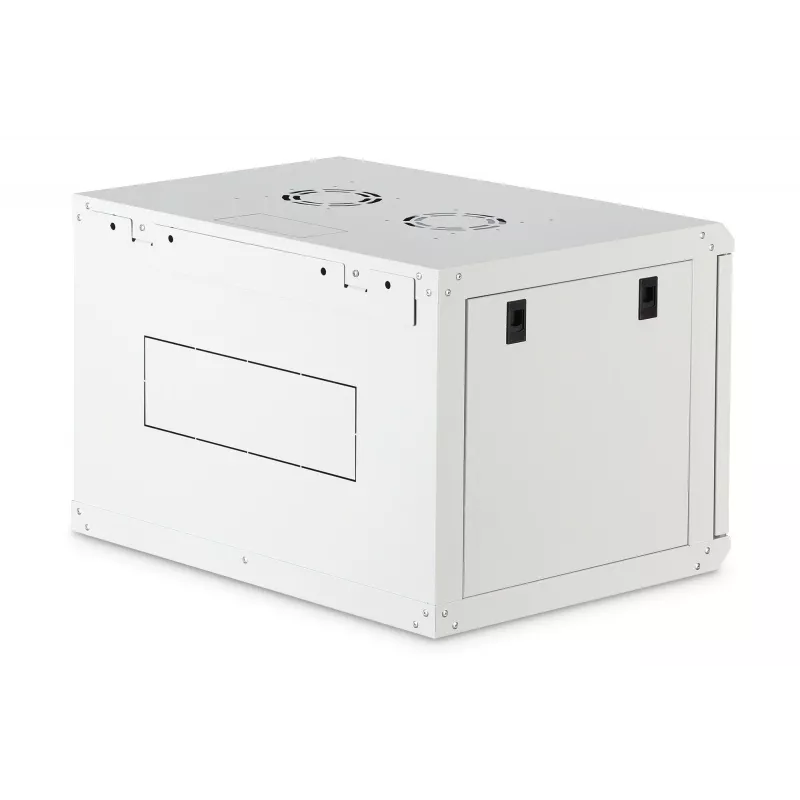 Wandmontiertes 19-Zoll-Rack-Gehäuse DIGITUS Dynamic‑N DN-37100, 7U, 600x450 mm (BxT), IP20, hellgrau, unmontiert