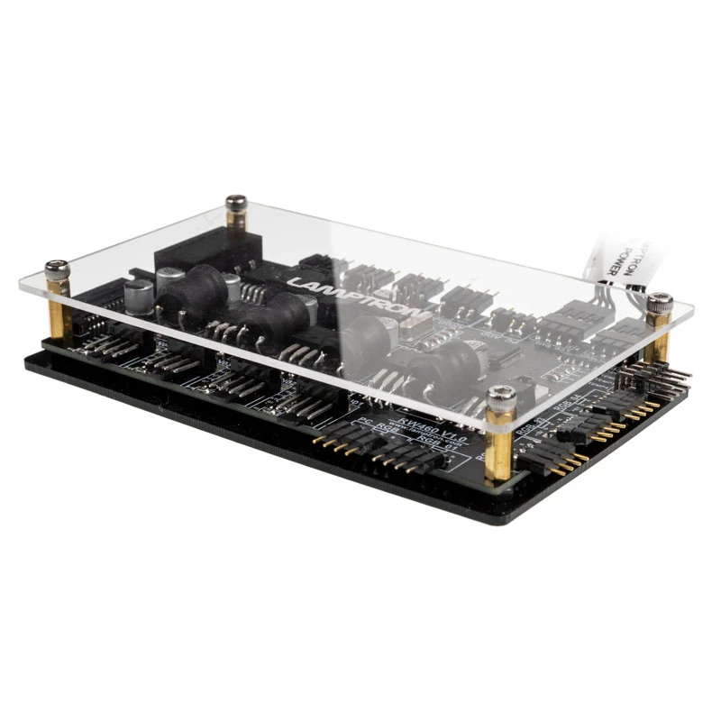 Lüfter- und RGB-Controller Lamptron RW460 für Wasserkühlungssysteme — Schwarz