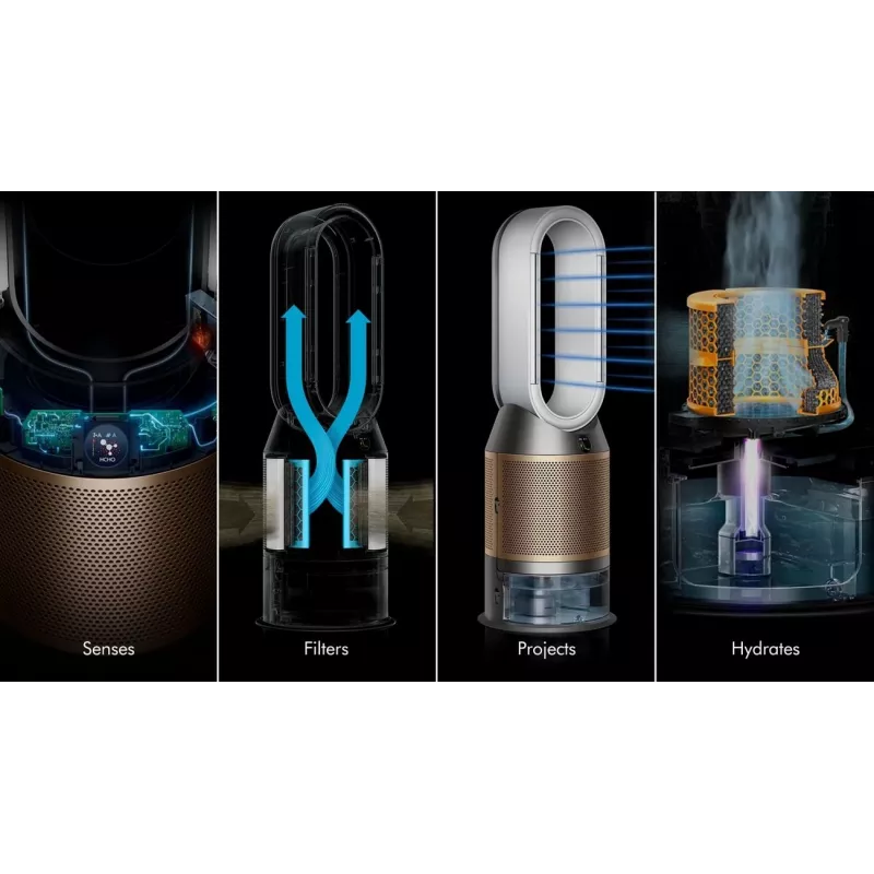 Luftreiniger Dyson Purifier Humidify + Cool De-Nox 62.4 dB 45 W Gold Weiß