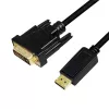 Videokabeladapter LogiLink CV0132 DisplayPort zu DVI 3m Schwarz