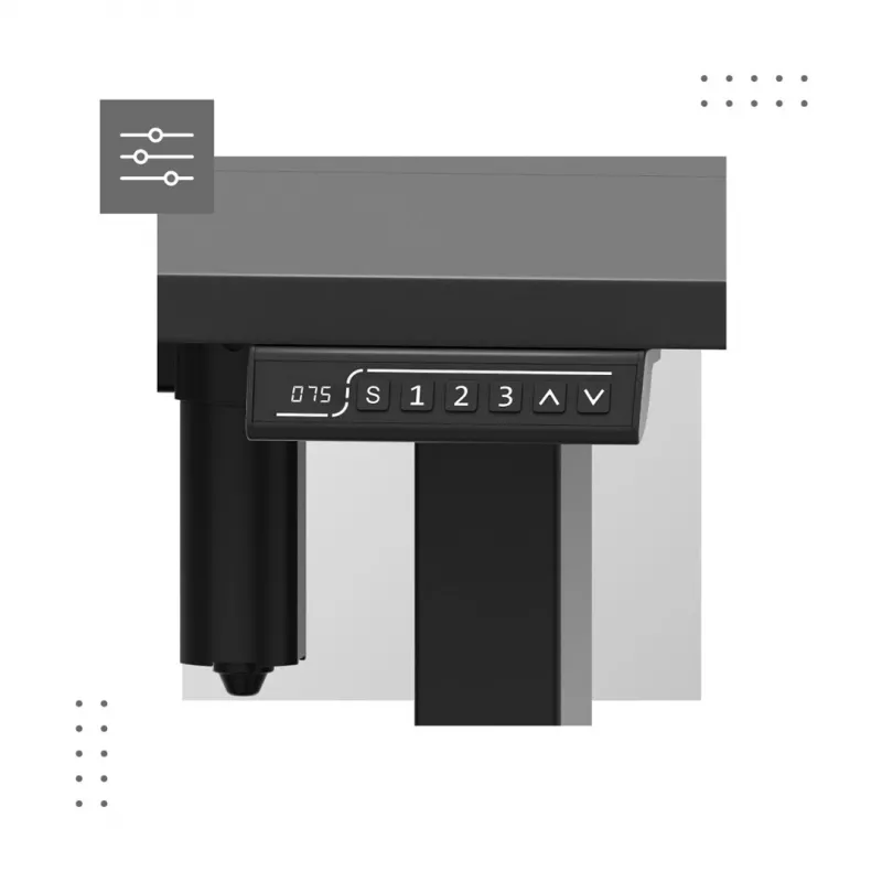 Mark Adler MA-Leader 7.6 elektrisch höhenverstellbarer Schreibtisch, 160×80 cm, schwarz