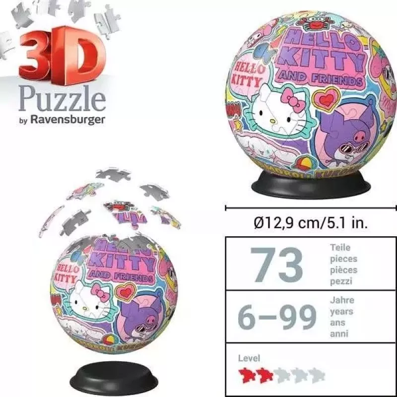 Puzzle Ravensburger Hello Kitty 72 Teile Empfohlenes Alter 6 bis 99