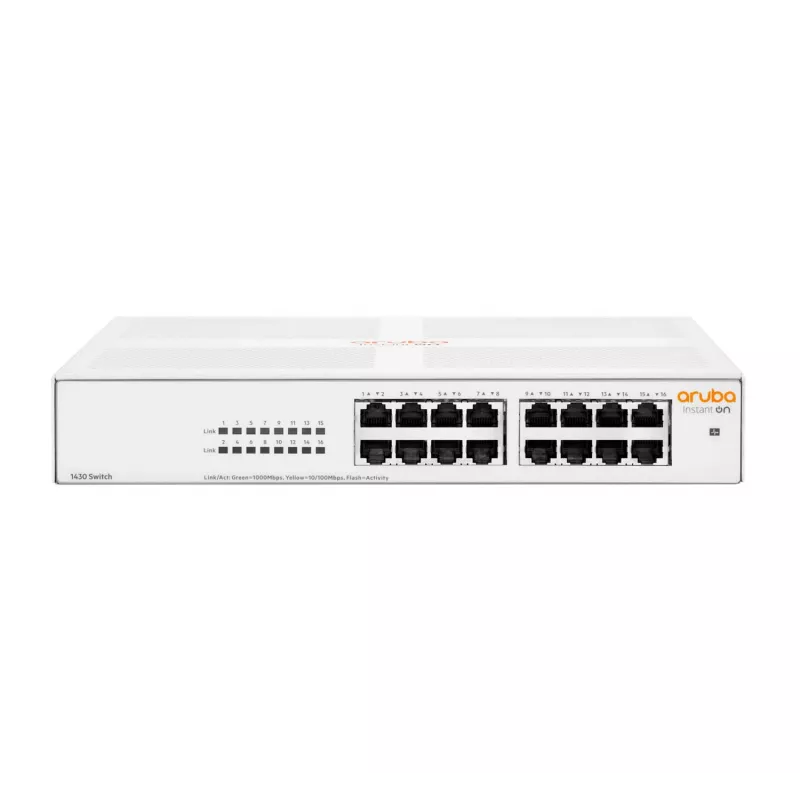 Aruba Instant On 1430 16G Unmanaged L2 Gigabit Ethernet (10/100/1000) 1U Weiß