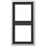 JUNG AL 2982 Abdeckrahmen 2-fach, 81x152 mm, Schwarz Aluminium
