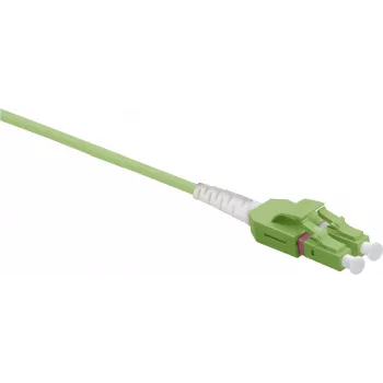 Netzwerkkabel Helos LWL Patchkabel Uniboot LC/LC Duplex 50/125µm OM5 1,0m Grün