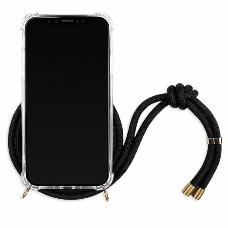 Lookabe Halsketten-Handyhülle für iPhone XS Max, Gold/Schwarz