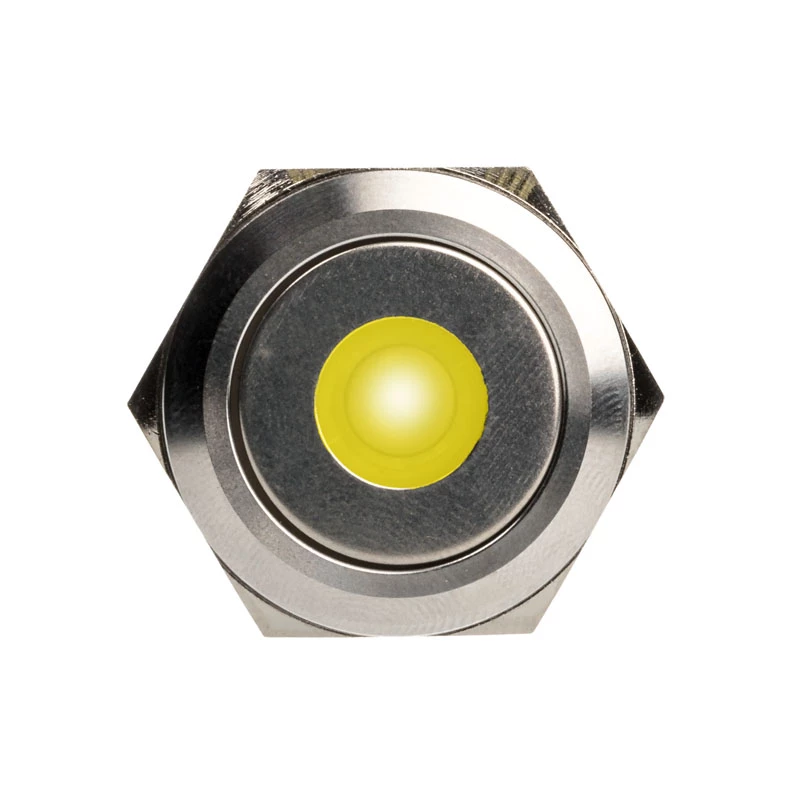 DimasTech vandalensicherer Schalter/Taster 25 mm Silverline Dot RGB PD212