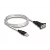 DeLOCK 63465 USB 2.0 Typ-A auf Seriell RS-422/485 Adapter, 6-Pin Terminalblock, 1,8 m, Schwarz/Transparent
