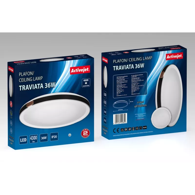 Activejet AJE-TRAVIATA LED-Deckenleuchte 36W