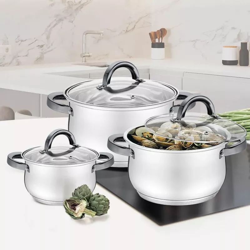 MAESTRO MR-3522-6M-BLACK 6-teiliger Topfset