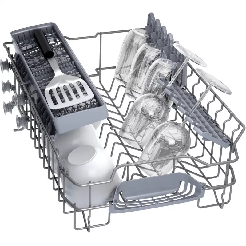 Geschirrspüler Bosch Serie 2 SPI2HKS42E halbintegriert Slimline 45 cm, 10 Maßgedecke, 5 Programme, Klasse E