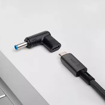 Akyga AK-ND-C09 Ladeadapter USB-C auf DC 4,5 x 3,0 mm + Pin für Notebooks, 18,5-20 V, 100 W, für HP