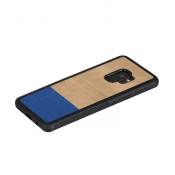 Handyhülle man and wood für Samsung Galaxy S9 – taubenschwarz, schützende Hartschalen-Rückabdeckung