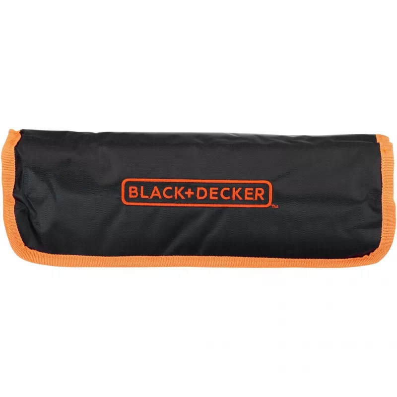 Mechaniker-Set mit Aufrolltasche 76-teilig schwarz orange