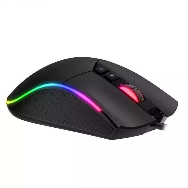 Havit MS1001S - Optische Gaming-Maus für Rechtshänder, USB Typ A, Schwarz-Grau