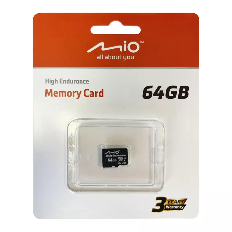 MicroSD-Karte MIO Flash Memory 64GB UHS-I High Endurance für kontinuierliche Aufnahme
