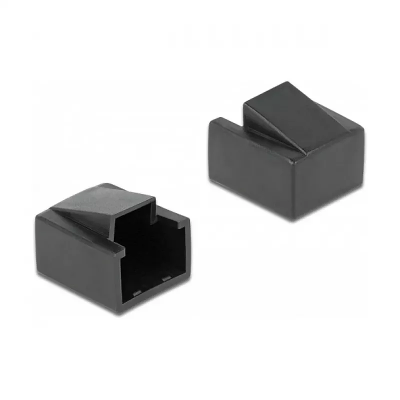 DeLOCK 86470 RJ45 Stecker Staubschutz, Schwarz, 10 Stück