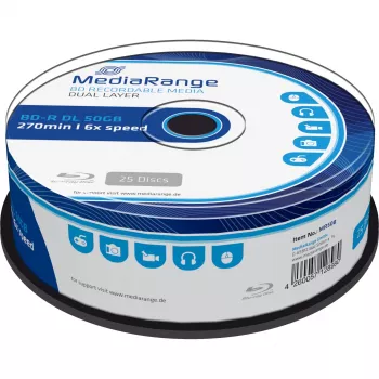 BD-R DL MediaRange MR508 50 GB 25 Stück