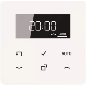 JUNG CD1750DWW Timer Standard mit Display, Echtglasfront