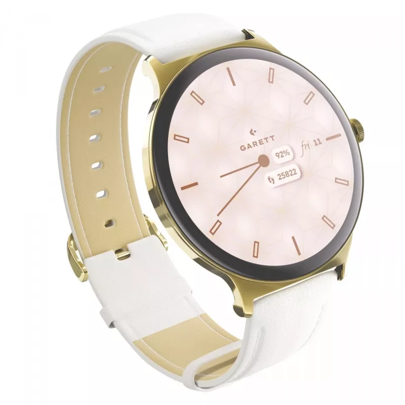 Smartwatch Garett Verona 2 Gold Mesh mit Bluetooth und Herzfrequenzmesser