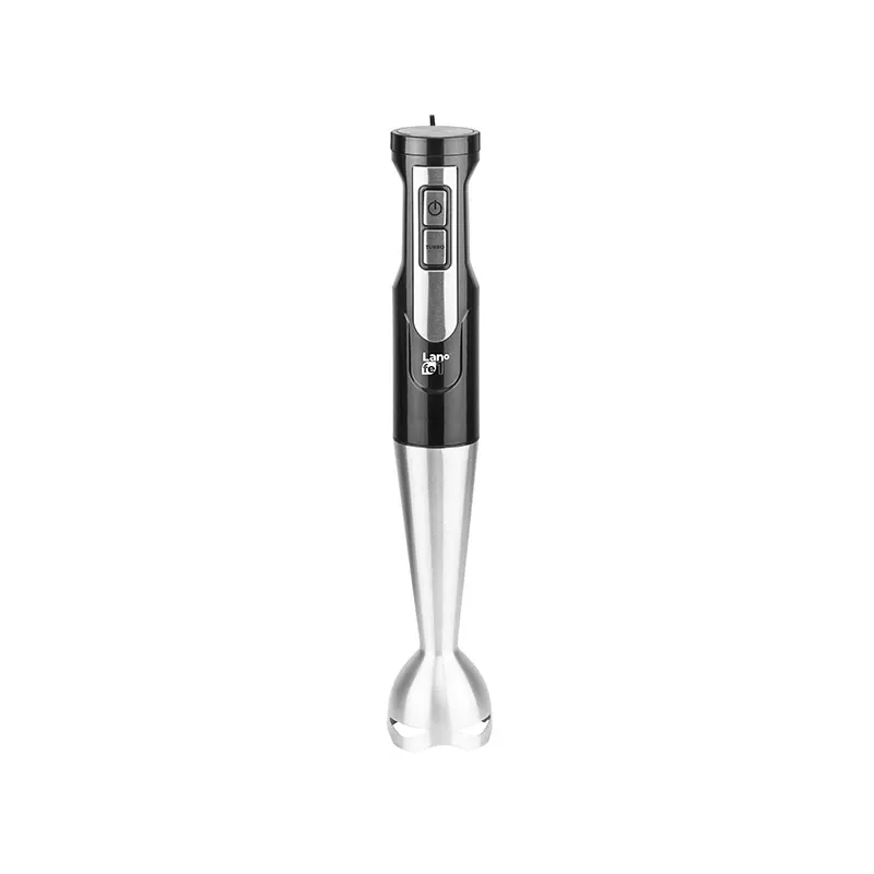 LAFE BlendMix BRK-003A Stabmixer-Set, 800 W, 2 Geschwindigkeiten, Turbo, Edelstahlmesser, 0,6-l-Becher, schwarz/silber