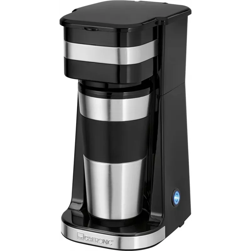 Kaffeemaschine mit Tropfsystem CLATRONIC KA 3733 — 0,4 l Wassertank, 1-Tassen-Edelstahl-Küchenmaschine