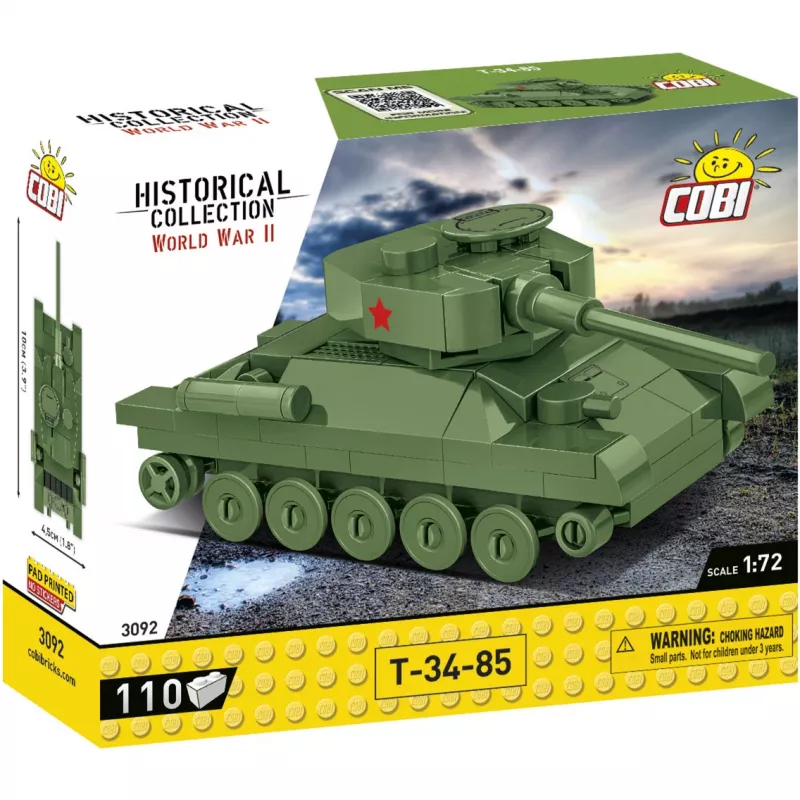 Bauset Cobi T-34-85 Panzermodell — 110 Teile, Alter 6+, grün