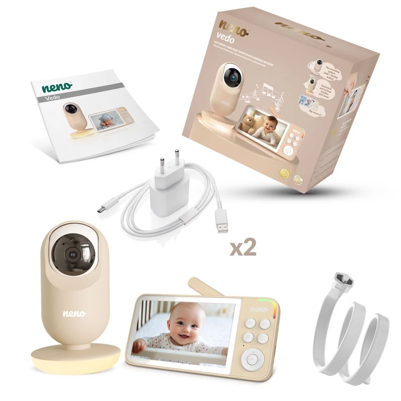 Vedo Cream Elektronische Baby-Nanny mit drahtlosem Empfänger