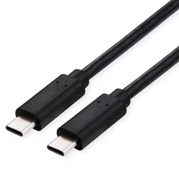 ROLINE USB4 Gen 3x2 Kabel USB-C auf USB-C, 40 Gbit/s, 100 W, 0,8 m, schwarz, 11.02.9092