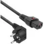 ACT Powercord CEE 7/7 Stecker (abgewinkelt) - C13 IEC Lock schwarz 2 m, EL182S