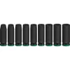 Bosch PRO 1/2 Zoll 9-teiliger Steckschlüsselsatz, tiefe schwarze Steckschlüsseleinsätze