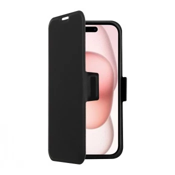 Handyhülle SCREENOR Clever für Apple iPhone 17 — MagSafe-kompatibel, Kunstleder mit TPU-Rahmen, schwarz