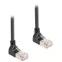 Netzwerkkabel DeLOCK RJ45 Cat.6A S/FTP schlank 90° nach oben 1m Schwarz