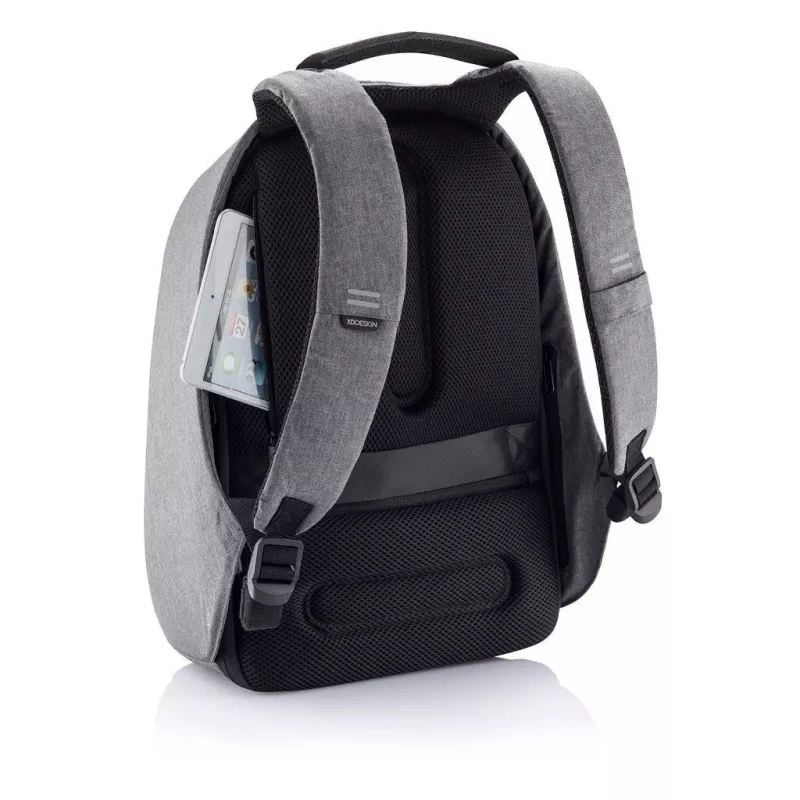 XD Design Bobby Hero Regular P705.292 Anti-Diebstahl-Rucksack, 15,6-Zoll-Laptop, 12,9-Zoll-Tablet, 16 l, USB-Ladeanschluss, RFID-Tasche, Grau