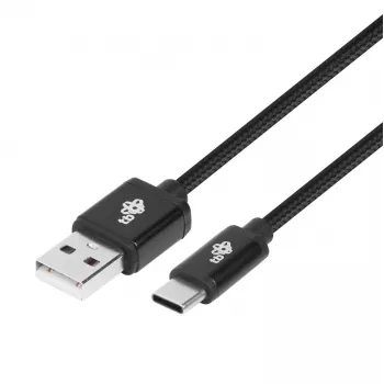 USB - USB C 3 m Kabelband schwarz